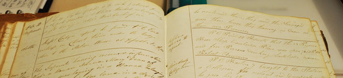 Double page spread from the Journal